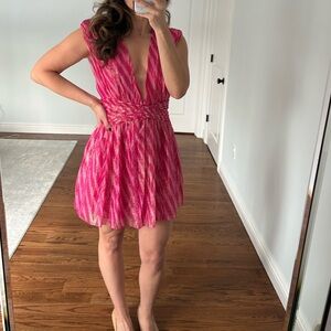 Ramy Brook Pink Plunge Dress